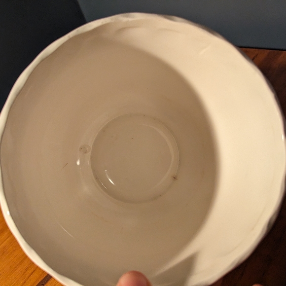 Vintage MCM Windmill Sailboat Ceramic Bowl Planter Container Blue White - Picture 5 of 9